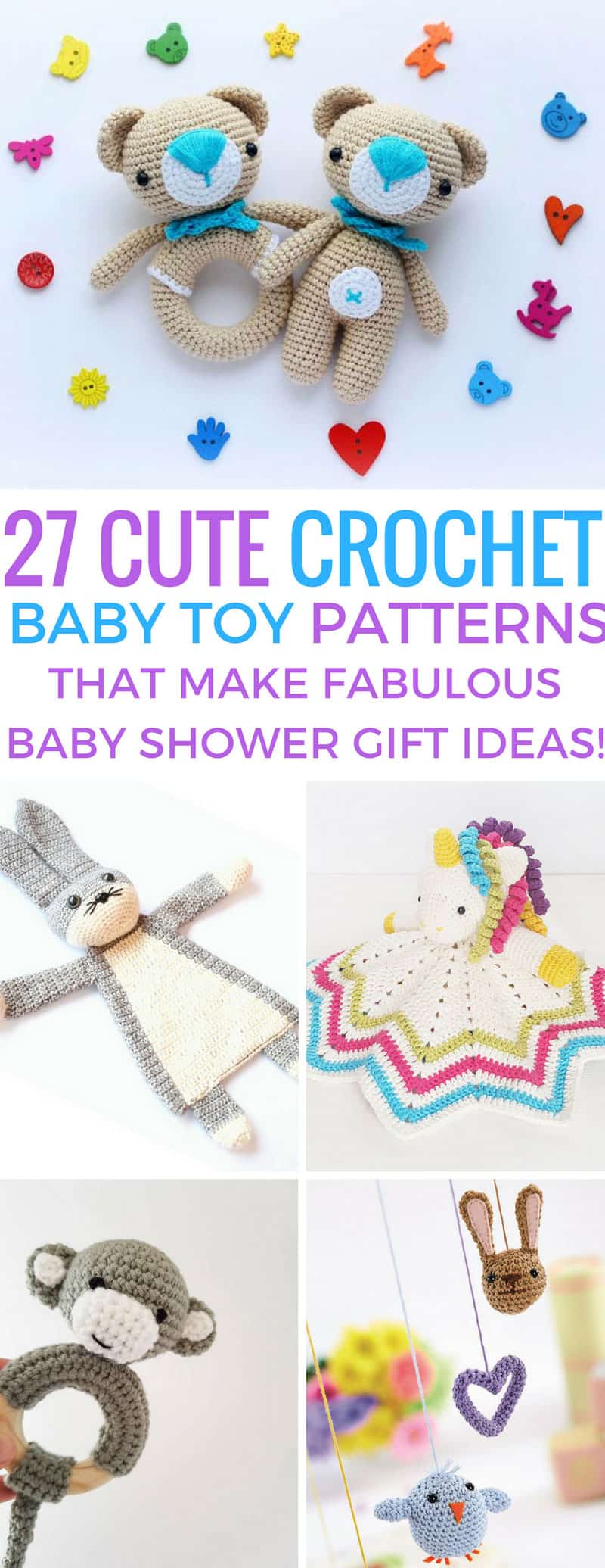 27 Crochet Baby Toys that Make Wonderful Baby Shower Gifts Just