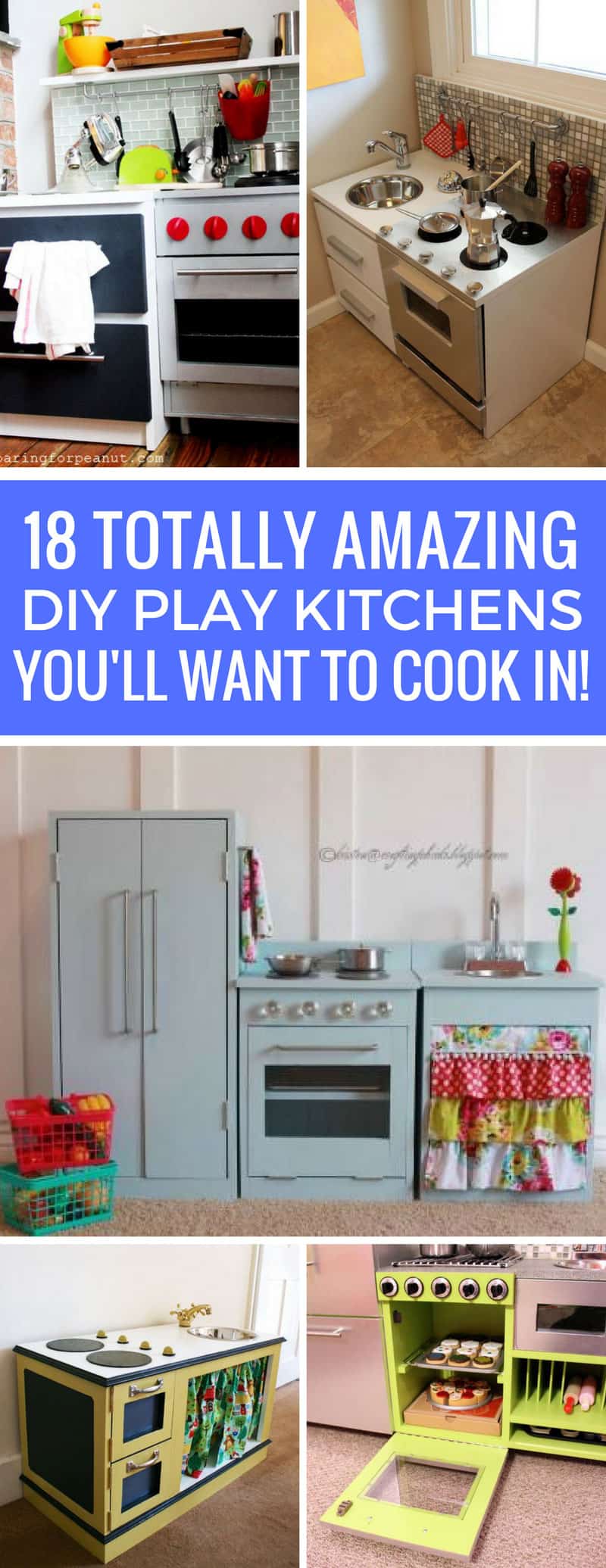 DIY Play Kitchens Pinterest 