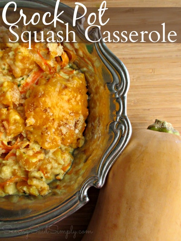 This Squash Casserole is the perfect easy Thanksgiving side dish, because it's made in the crock pot!