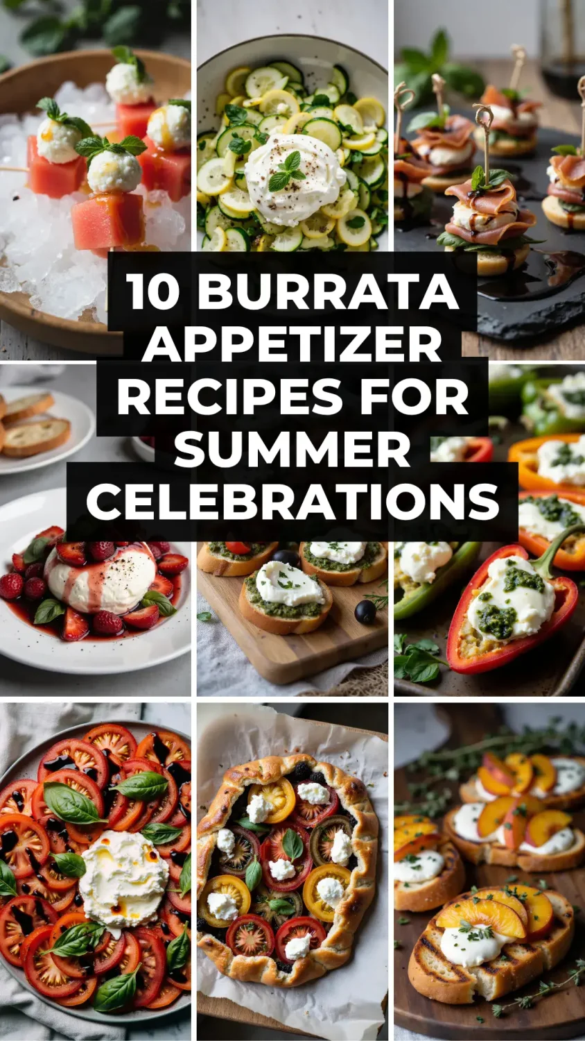 Celebrate summer with these creamy burrata appetizer recipes—easy, elegant, and perfect for any party!