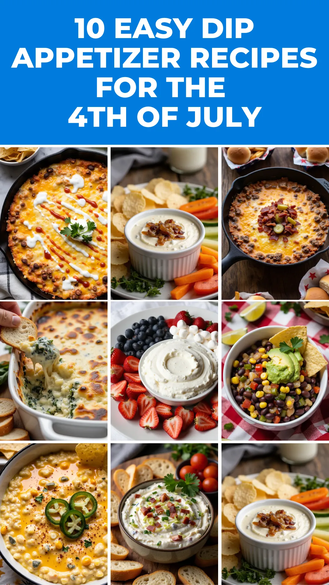 Fire up the fun this 4th of July with these must-make dip appetizer recipes! Whether you’re going for spicy, creamy, fresh, or fruity, this collection has the perfect party snack. Bite sized, affordable, and made to impress—these appetizers are a guaranteed hit!
