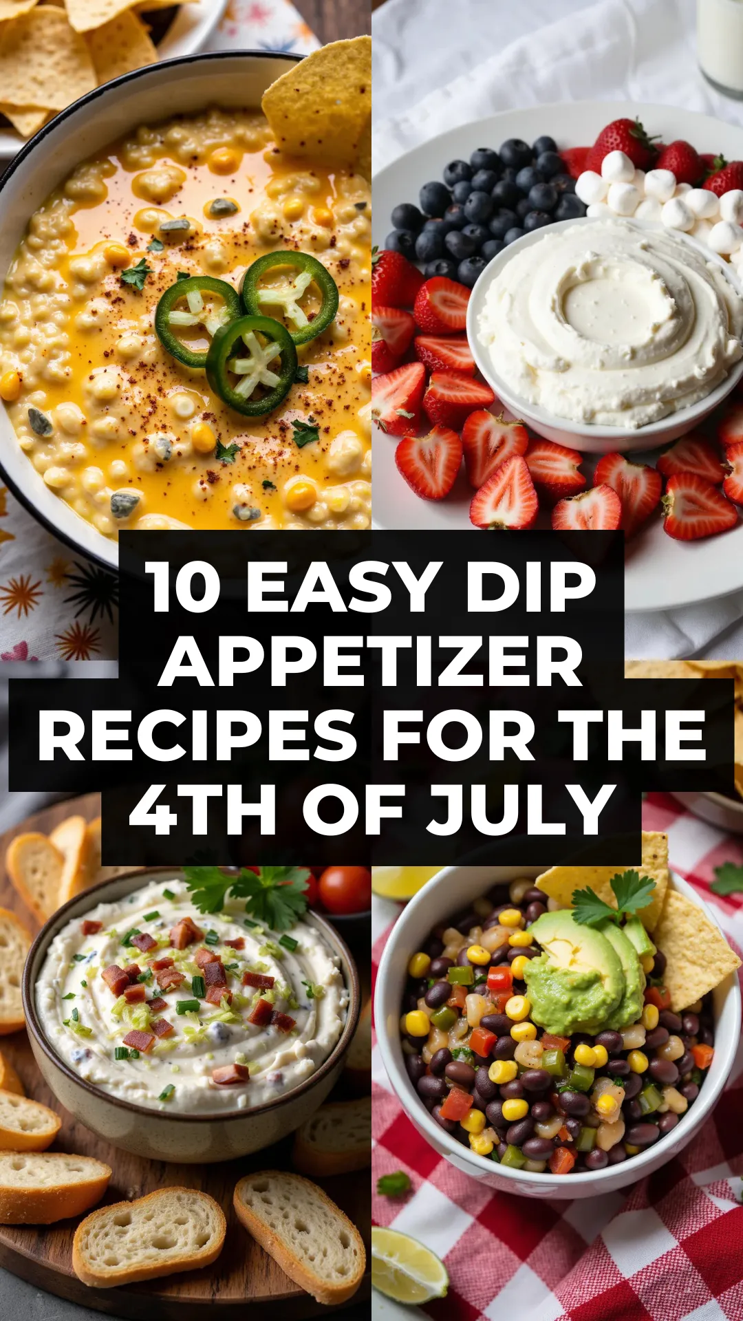 Hosting a 4th of July party? These 10 easy dip appetizer recipes are perfect for feeding a crowd! From hot and cheesy favorites to festive cold dips, these finger foods are budget-friendly, make-ahead approved, and totally scoop-worthy. Ideal for summer celebrations, potlucks, and backyard BBQs.