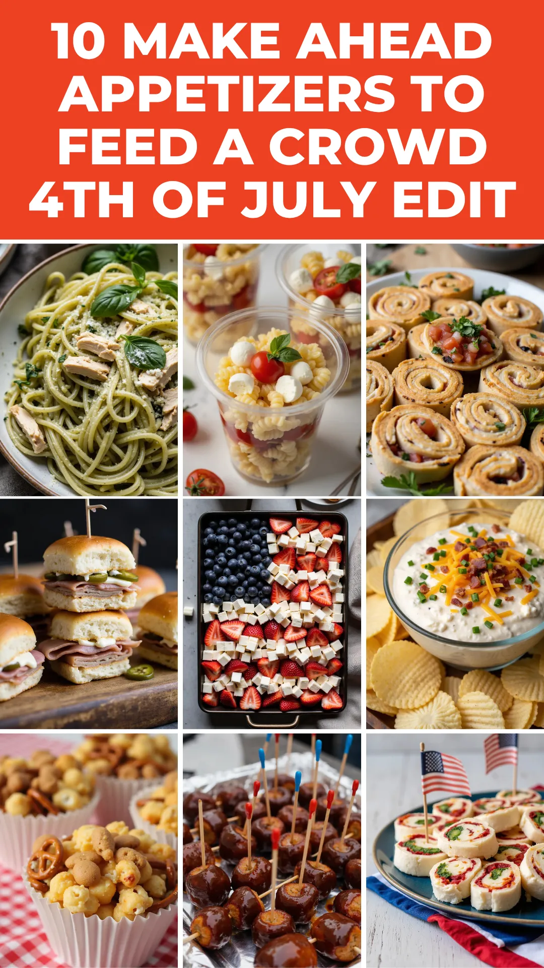 Hosting a 4th of July bash? These make-ahead appetizers for a crowd save time and bring big flavor to the party!