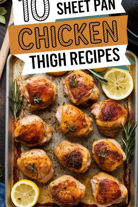 ?? 10 Delicious Sheet Pan Chicken Thigh Recipes for Stress-Free Cooking No more boring chicken! These easy sheet pan chicken thigh recipes are juicy, flavorful, and require minimal cleanup—perfect for a no-hassle dinner. ?? #QuickDinners #ChickenRecipes #SheetPanMagic #OnePanDinners #FamilyFavorites