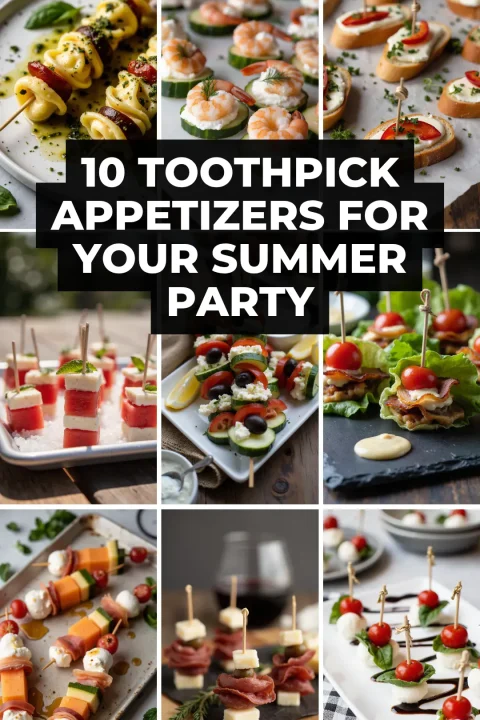 These easy toothpick appetizers are perfect for your summer party—fresh, fun, and ready to impress!