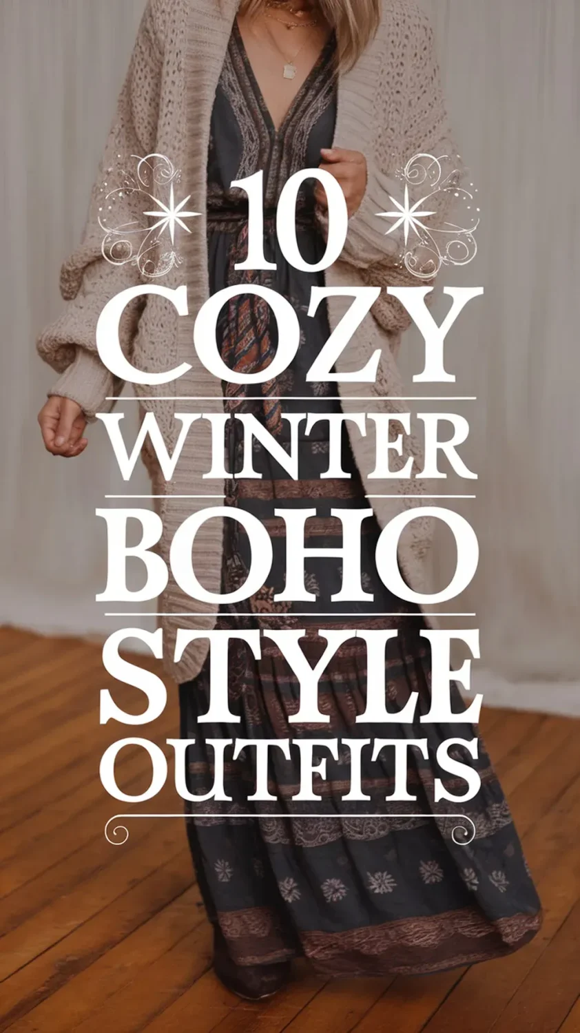 Stay warm and stylish this winter with these boho-inspired outfits! From layered knits to flowy maxi dresses, these looks combine comfort and free-spirited vibes perfectly. ?? #BohoStyle #WinterFashion #CozyOutfits #BohoChic #StylishLayers