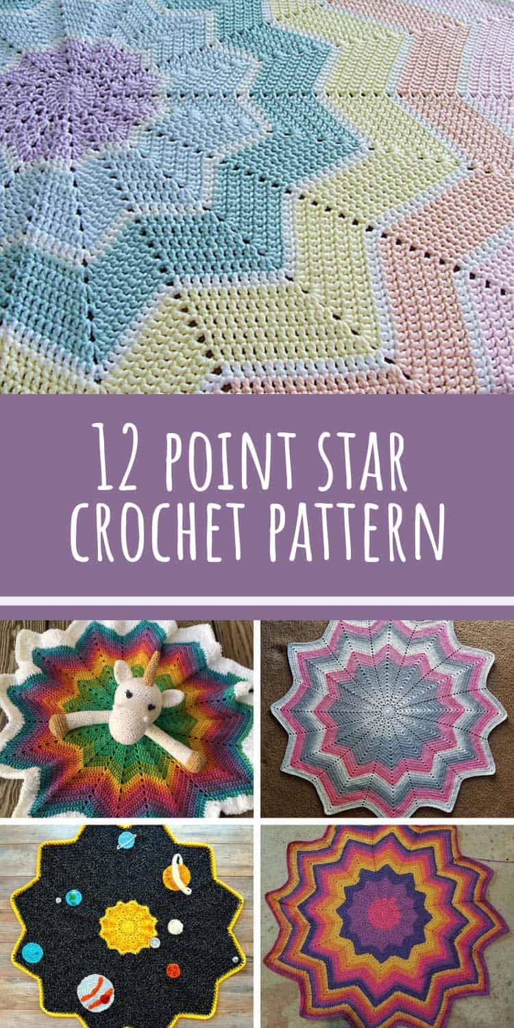 12 Point Star Crochet Blanket free pattern!}