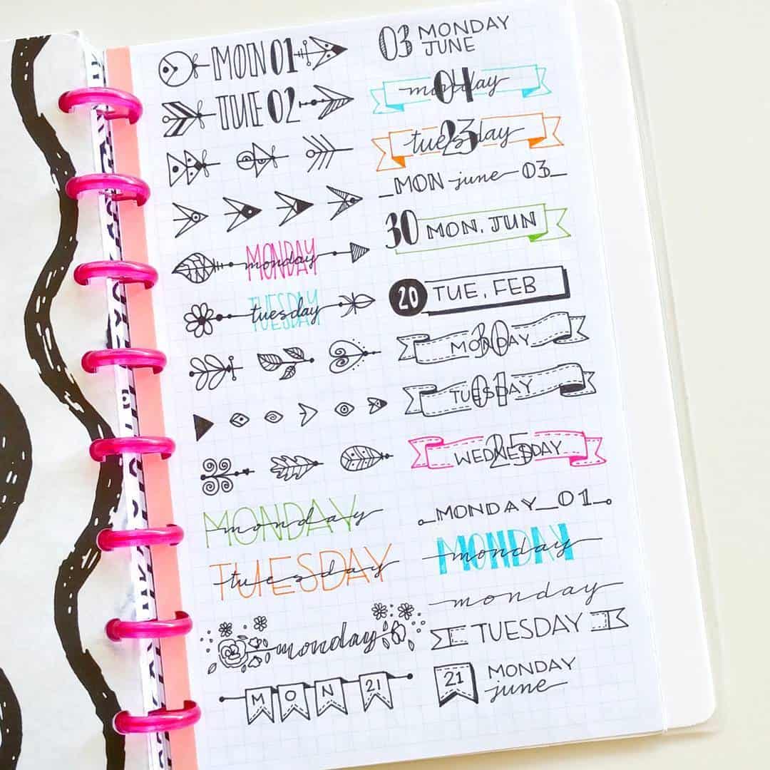 Bullet Journal Banner Ideas