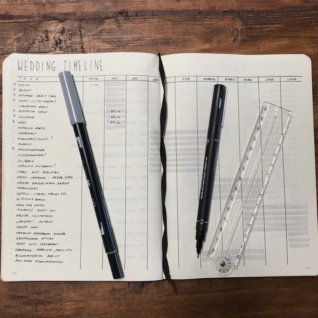 Wedding Bullet Journal Ideas to Help Take the Stress Out of Planning ...