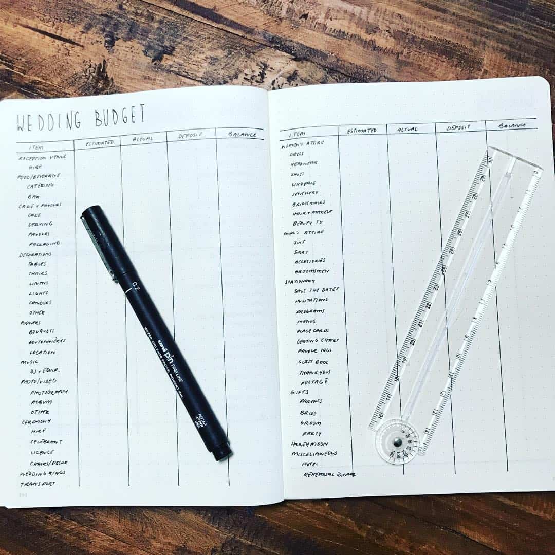 Wedding Bullet Journal Ideas to Help Take the Stress Out of Planning ...