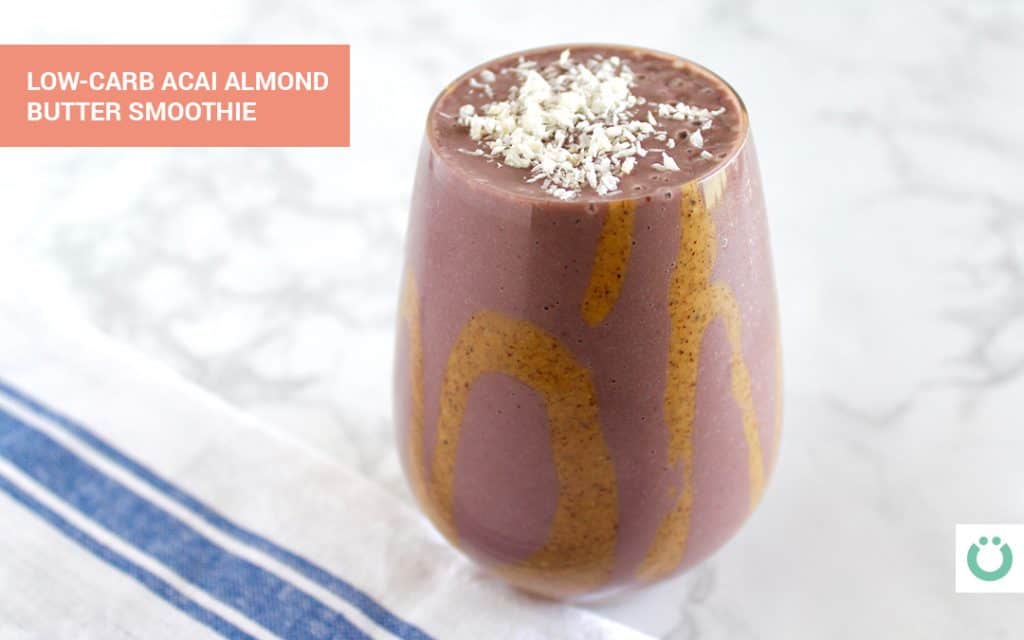 Low-Carb Acai Almond Butter Smoothie