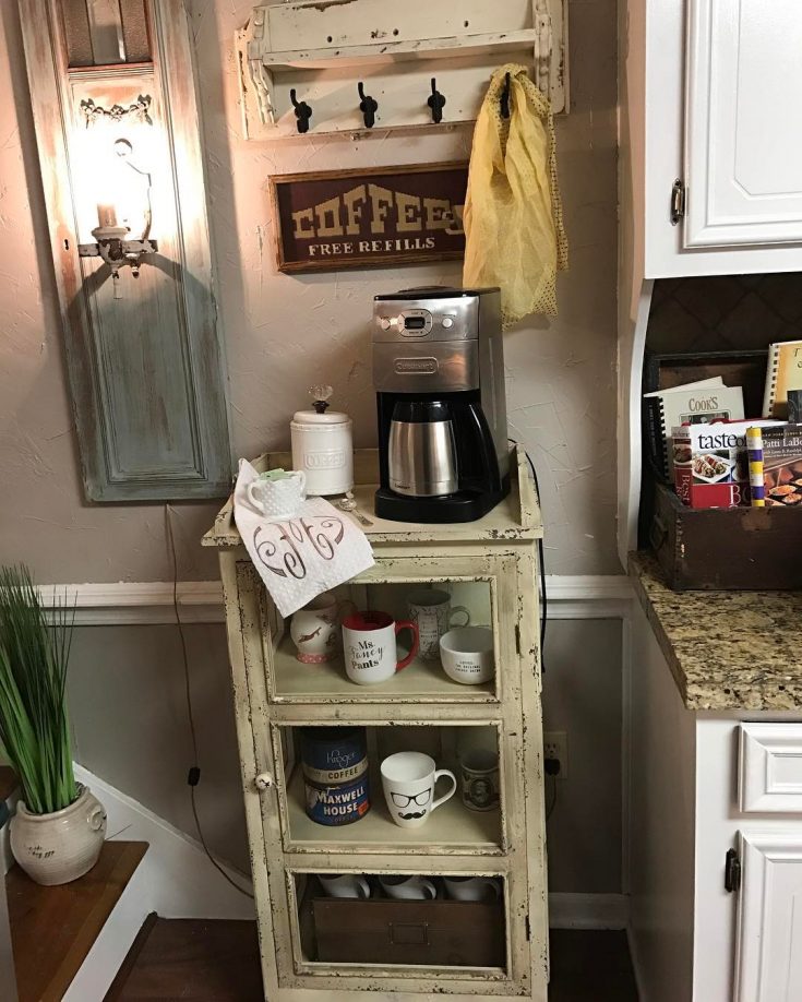 Real Life DIY Coffee Station Cabinet