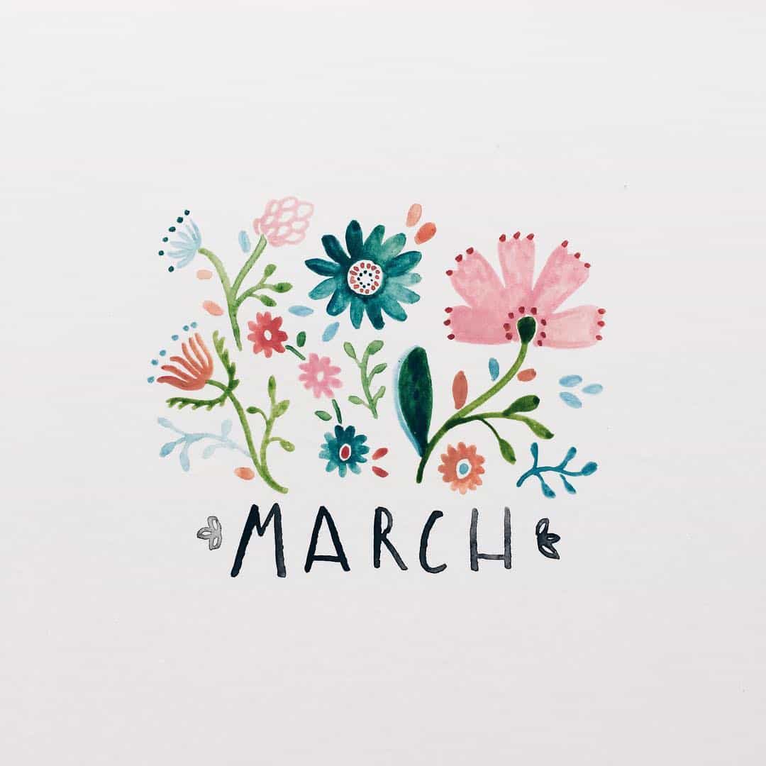 March Cover Page ideas for Bullet Journals