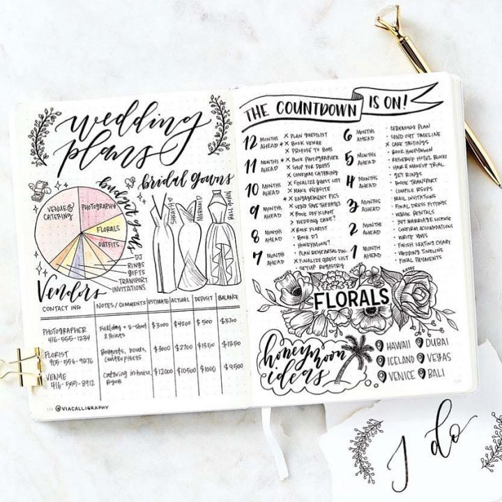 Wedding Bullet Journal Ideas to Help Take the Stress Out of Planning ...