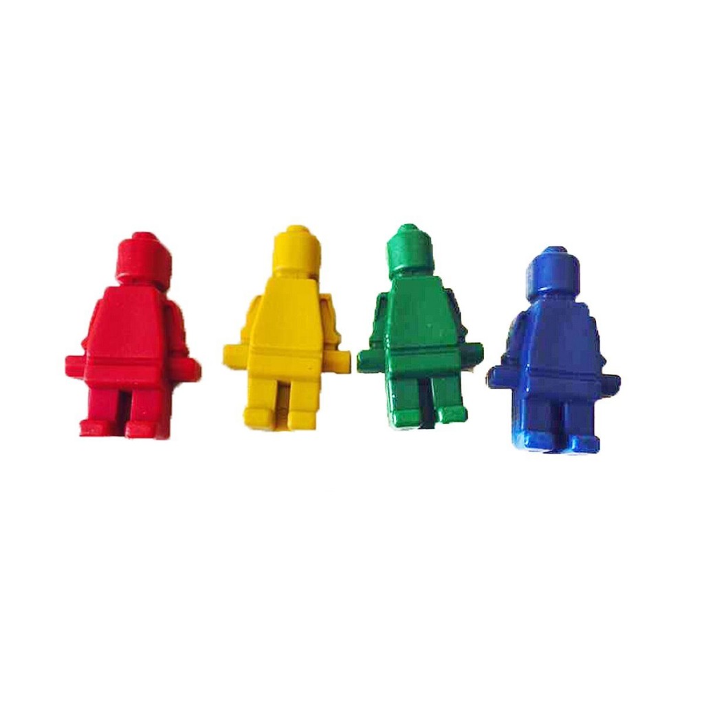 How cool are these LEGO inspired minifig crayons??