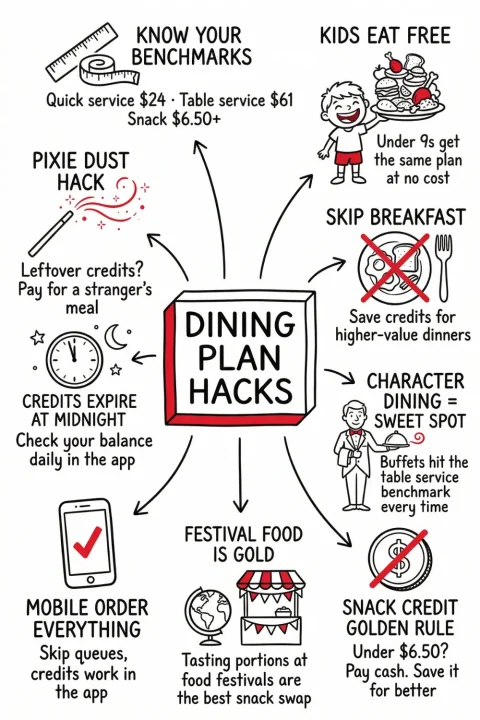 Planning a Walt Disney World trip with the Disney Dining Plan? This guide covers everything you need to know to get the best value from your credits. Table service tricks, the best quick service restaurants, snack credit hacks, character dining tips, and a handy cheat sheet to take with you. Includes 2026 pricing and key rule changes. #DisneyDiningPlan #DisneyWorldPlanning #DisneyTips #FamilyDisney