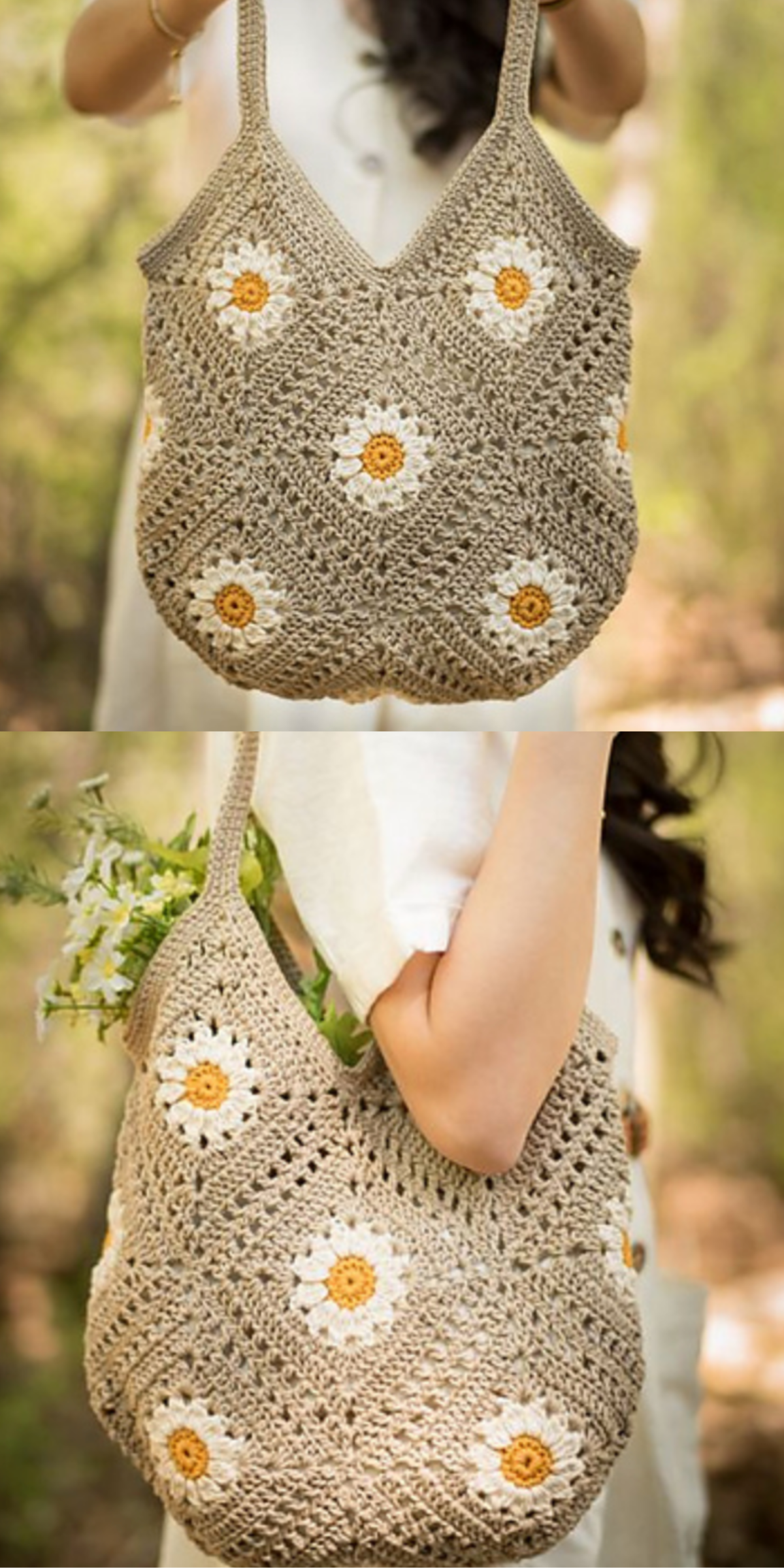 Here’s another daisy-themed beauty, but this one’s all about delicate details. With its airy, lacy look, this bag is great for lightweight essentials when you’re out and about enjoying sunny days.