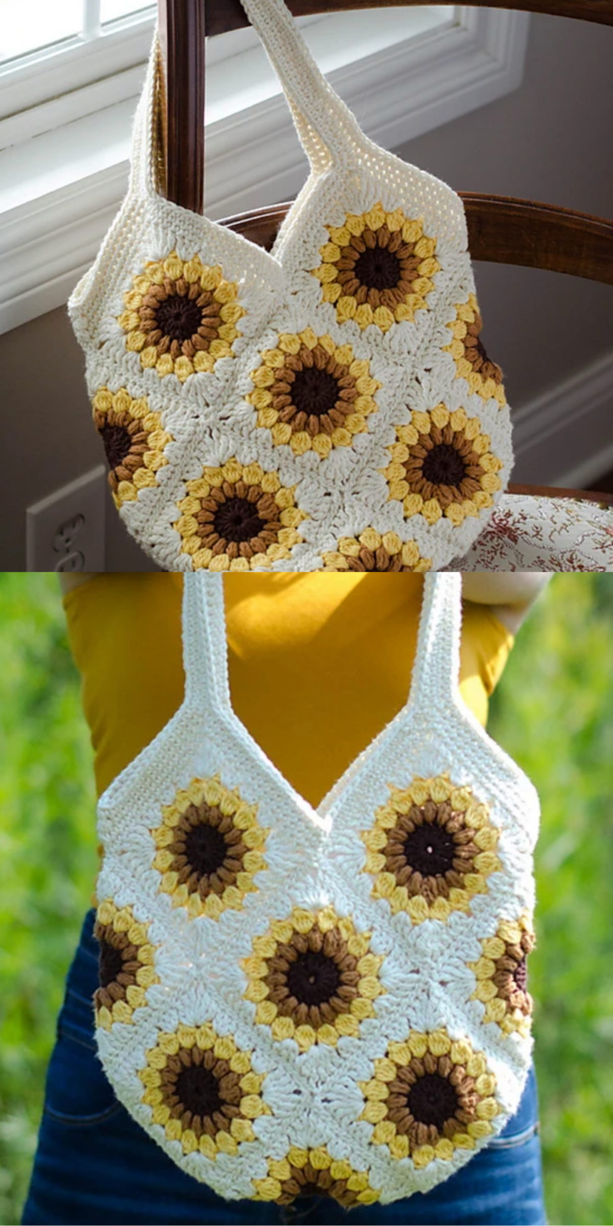 Sunflowers are always a win! This tote features a large sunflower motif that instantly adds some warmth to your outfit. It’s perfect for brightening up even the rainiest day!