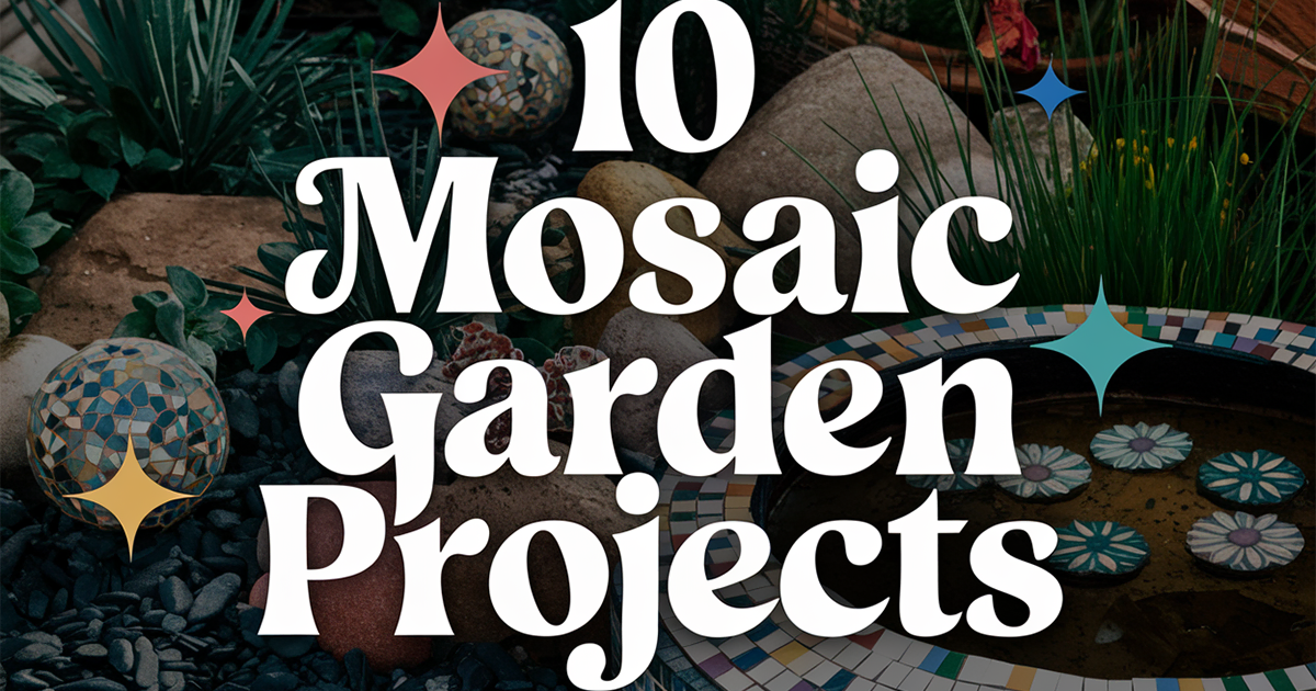 🌸✨ Add charm and color to your garden with these stunning mosaic projects! From stepping stones to birdbaths, there’s something for every DIY enthusiast. 🧩💛 #MosaicGarden #OutdoorDecor #DIYProjects