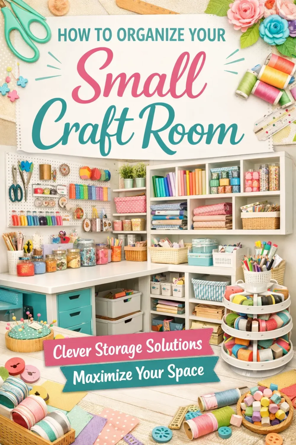 Stop wasting time hunting for supplies and start actually crafting. This guide walks you through decluttering, setting up work zones, and choosing the right storage for a small craft room — so everything has a place and you can find it in seconds.