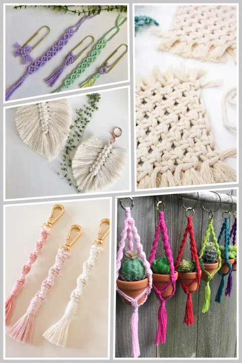 No big wall hangings here. These small macramé projects are simple, satisfying, and great for beginners. Easy macramé ideas you can finish in an afternoon.