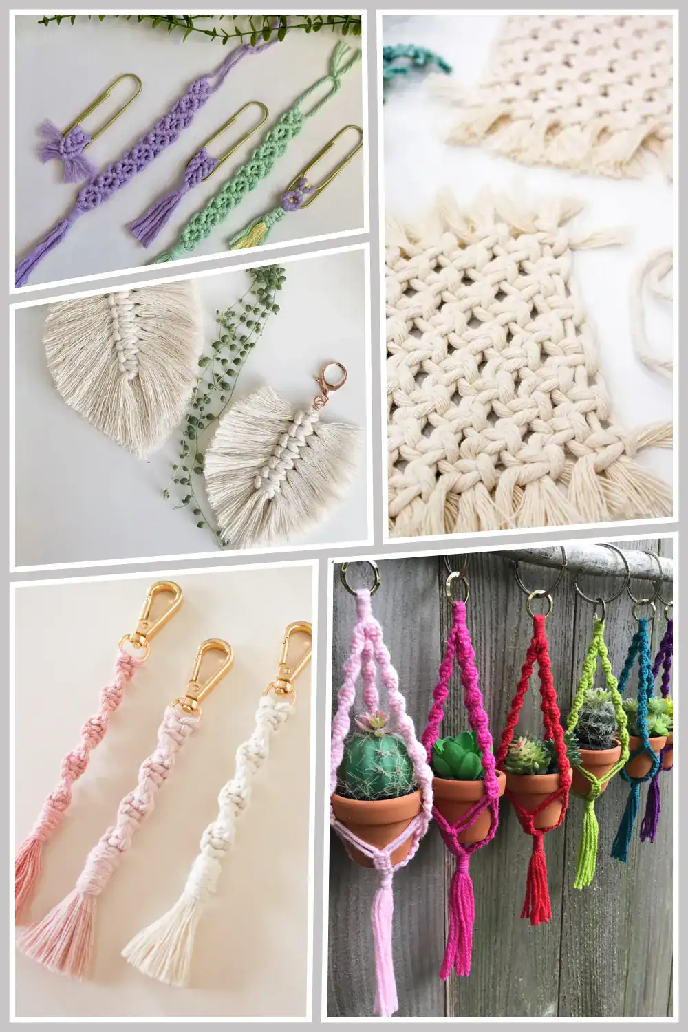No big wall hangings here. These small macramé projects are simple, satisfying, and great for beginners. Easy macramé ideas you can finish in an afternoon.
