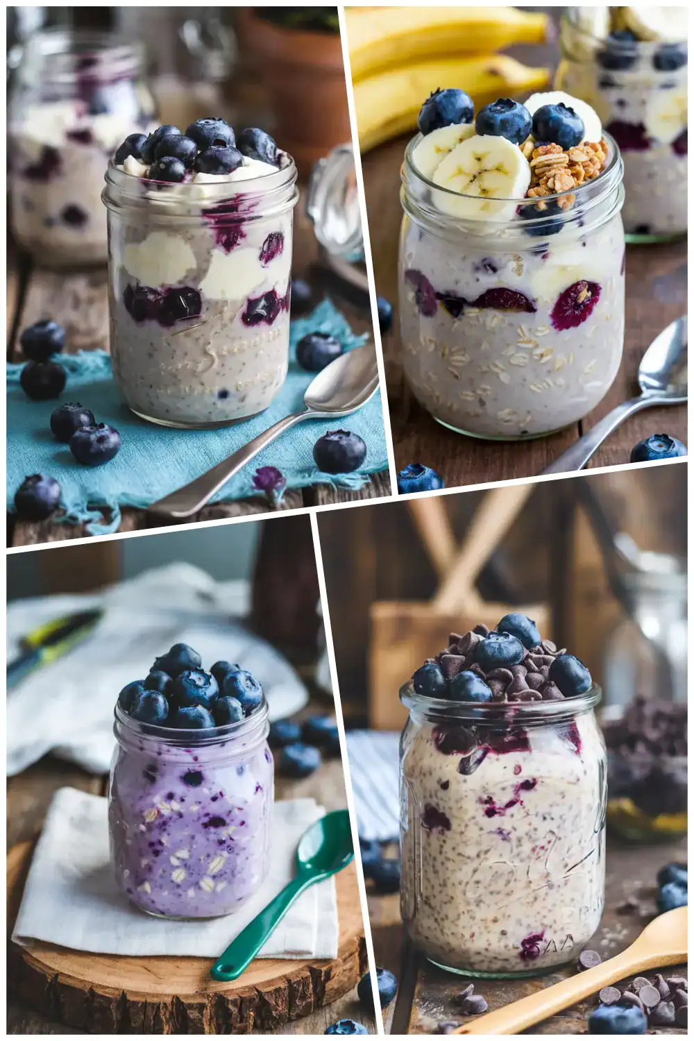 These blueberry overnight oats are creamy, fresh, and perfect for busy mornings 🫐🥣 Just mix, chill, and enjoy. #OvernightOats #BlueberryRecipes #HealthyBreakfast #MealPrep