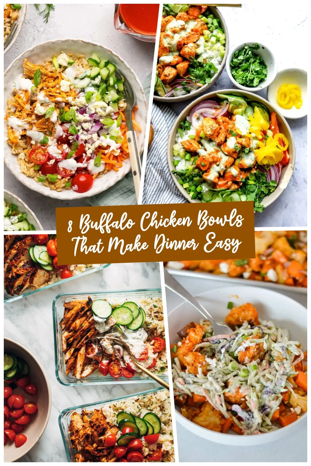 There’s something so satisfying about a full meal in one bowl, and these Buffalo Chicken Bowls totally deliver. Chicken, rice, veggies, and sauce all in one place means no extra sides or fuss.