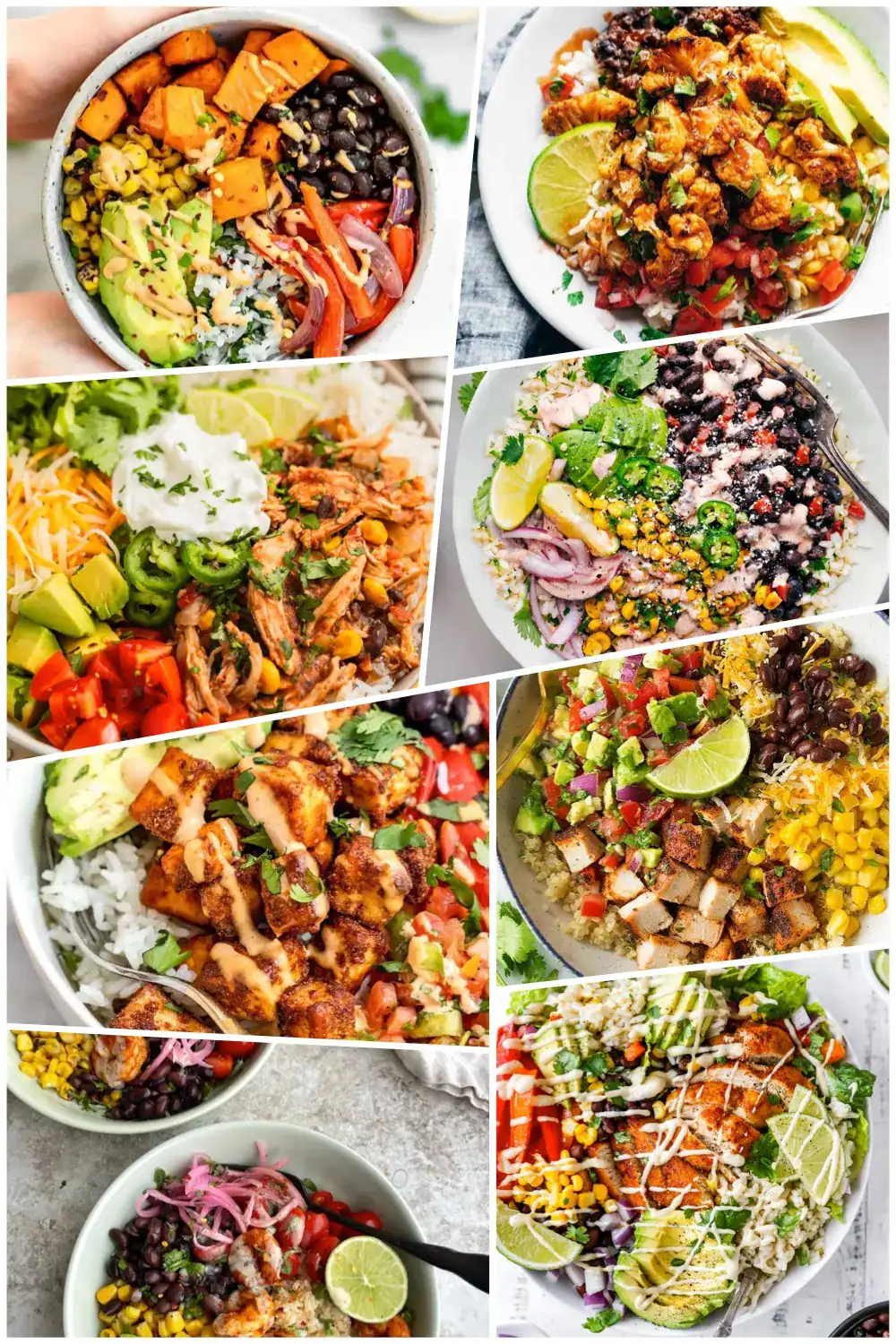 These burrito bowl meal prep recipes make it easy to cook once and eat well all week long. Perfect for busy moms and healthy lunches for work.