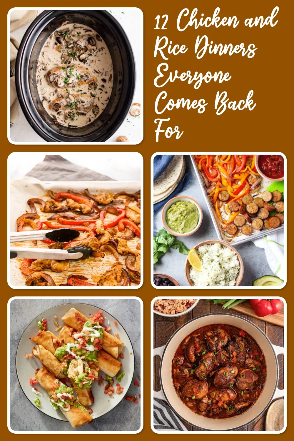 Looking for easy chicken and rice ideas? These recipes include slow cooker meals, sheet pan dinners, and cozy soups that are perfect for busy nights. #dinnerideas #comfortfood #chickenrecipes