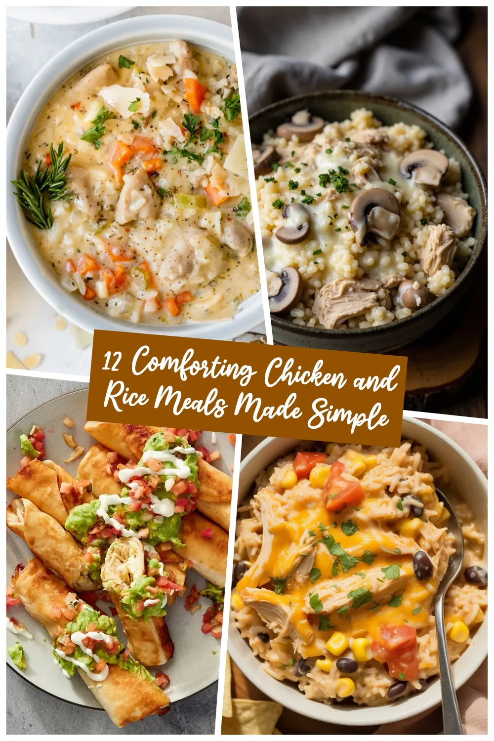 These chicken and rice meals are filling, flavorful, and perfect for everyday cooking. Mix classic chicken-and-rice dishes with saucy chicken served over fluffy rice. #easyrecipes #familymeals #chickenandrice
