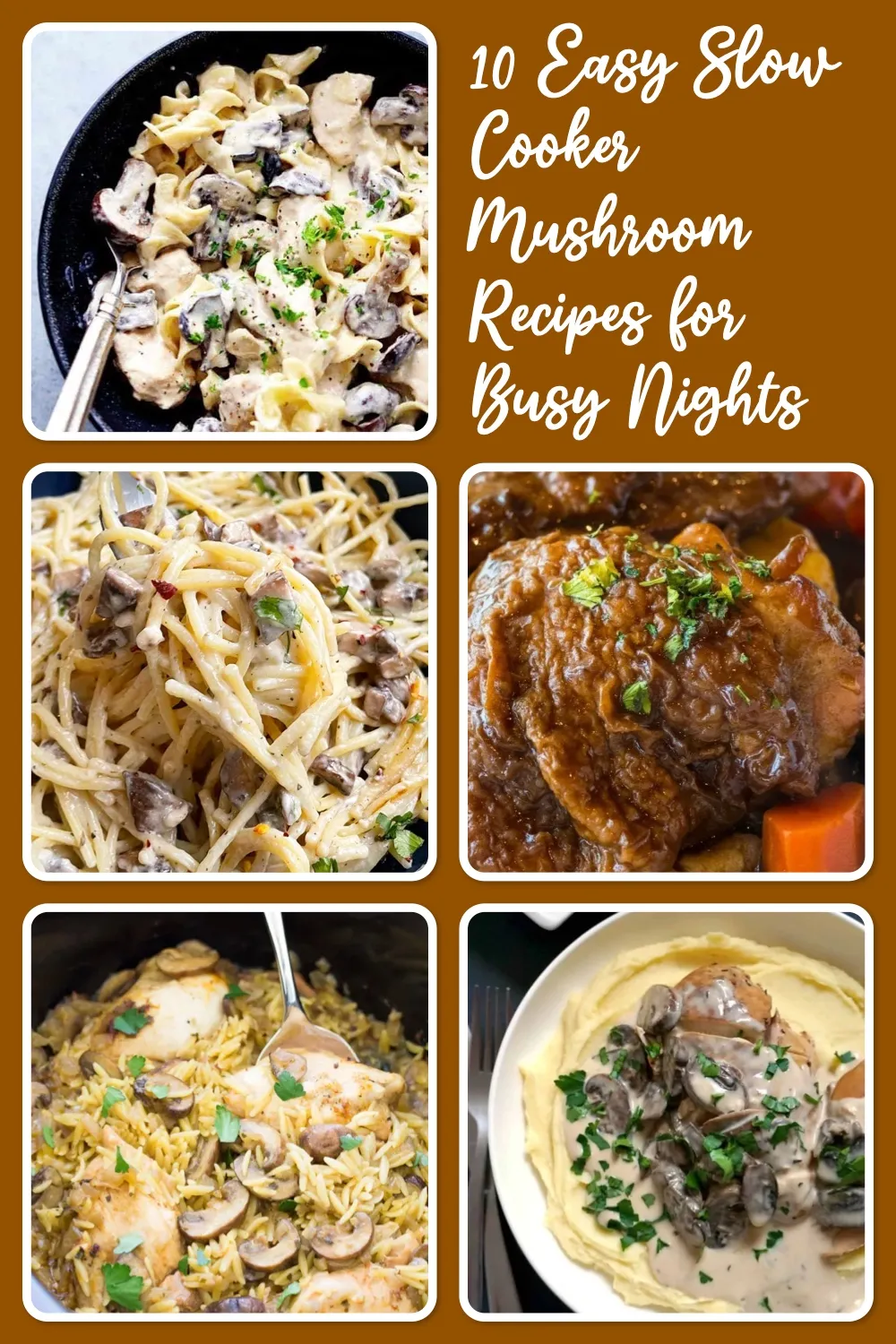 From creamy mushroom chicken to slow cooker pasta and rice dishes, these crockpot recipes are the ultimate comfort food with hardly any effort. 🍄✨ #CrockpotCooking #ComfortFood #MushroomMeals #EasyRecipes