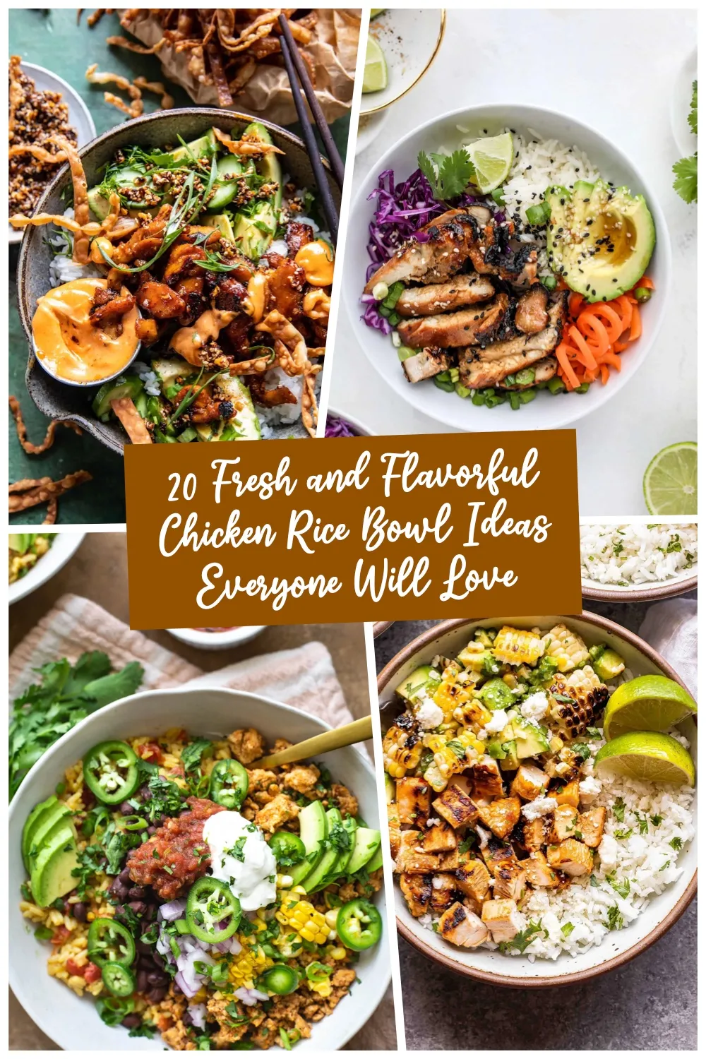 From sweet and savory to fresh and bold, these chicken rice bowls make healthy eating simple and satisfying. Perfect for meal prep or quick dinners.