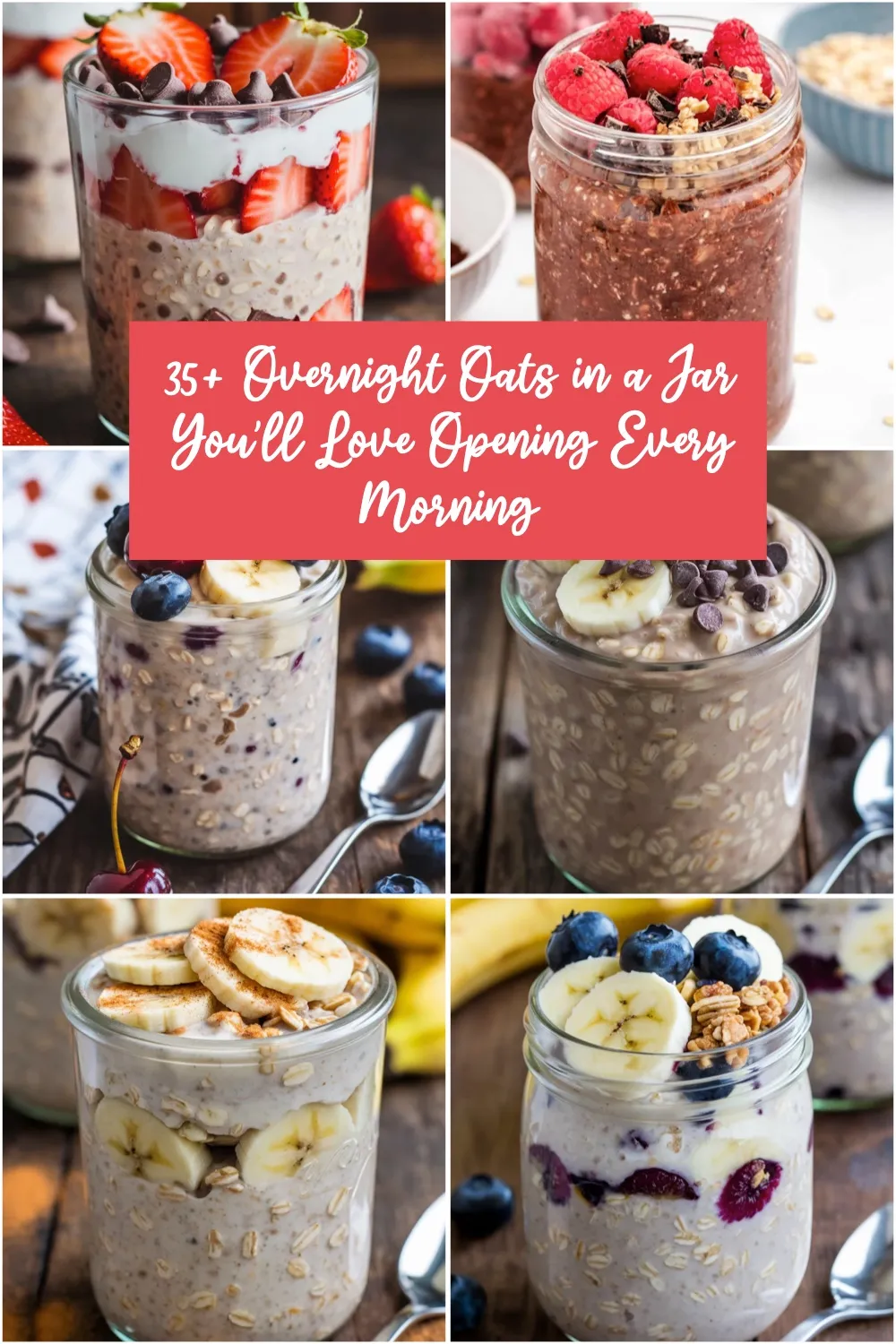 From fruity layers to chocolatey jars, these overnight oats in a jar are perfect for easy mornings.#OvernightOats #BreakfastPrep #HealthyBreakfast #OatmealJars