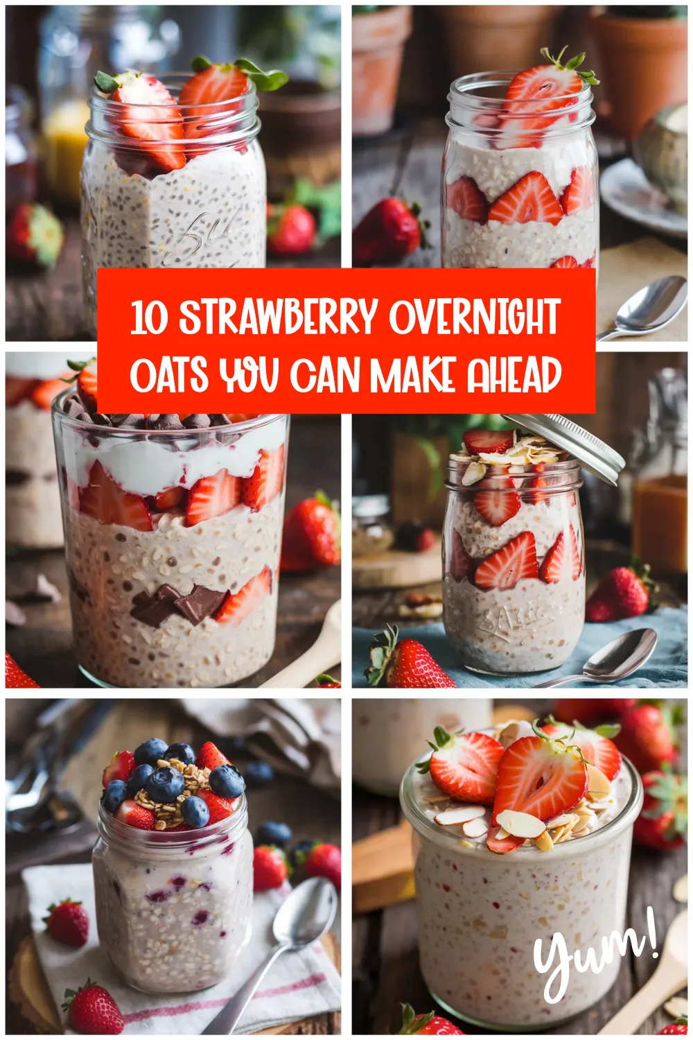These overnight oats with strawberries are perfect for quick breakfasts, school mornings, and workday meal prep.#BreakfastMealPrep #OatsRecipes #SimpleBreakfast #HealthyLiving
