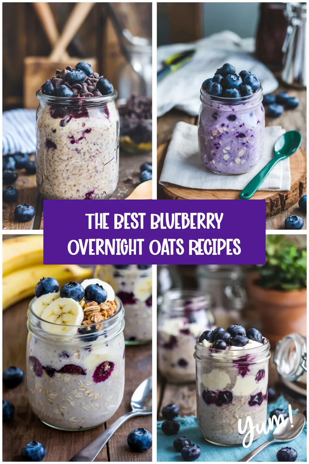These blueberry overnight oats are perfect for school mornings, workdays, and quick breakfasts at home.#BreakfastMealPrep #OatsForBreakfast #EasyRecipes #MorningFood