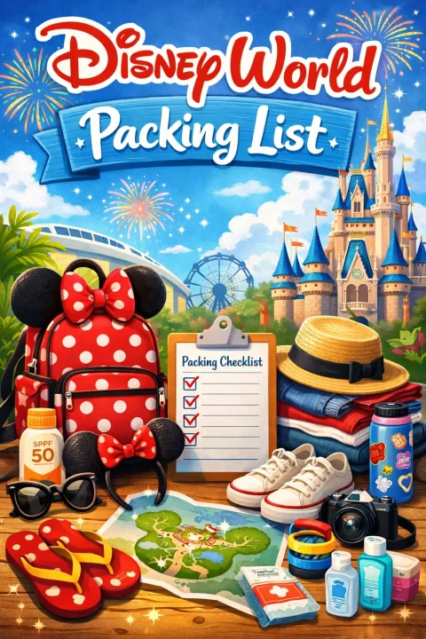 What to pack for Disney World. the items that will actually make a difference to your trip. From the anti-chafe stick that saves your legs to the neck fan that keeps you cool in the Florida heat, these are the packing list essentials experienced Disney visitors never leave home without. Includes tips for families with kids, hotel room organisation hacks and a quick reference checklist. #DisneyWorldPacking #DisneyTips #DisneyVacation #DisneyWorldTips