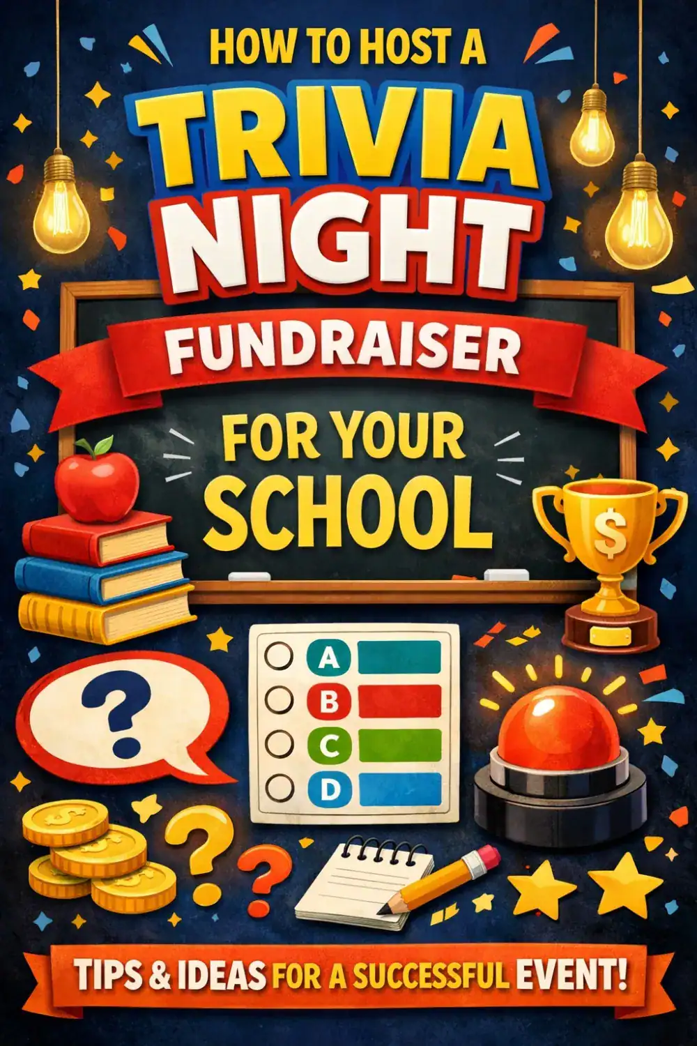 Turn knowledge into donations 🧠💰 This trivia night fundraiser guide shows you exactly how to plan, organize, and host a fun event your school community will love. Easy to set up and packed with engagement! #SchoolFundraiser #TriviaNight