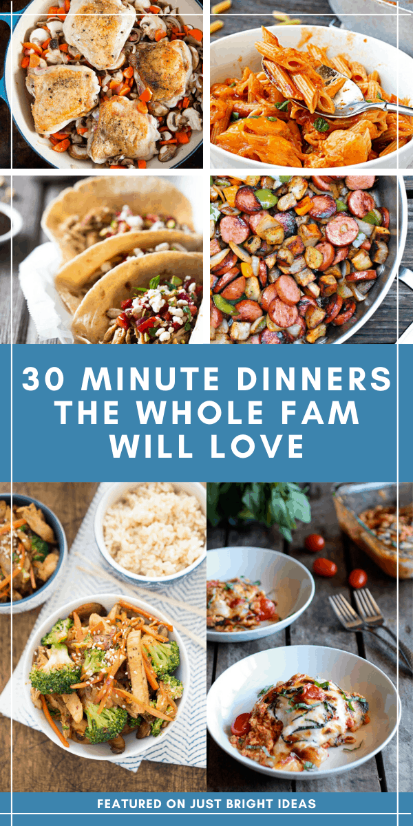 Yum! These easy midweek meals look delicious and I can't believe they all cook in 30 minutes or less!