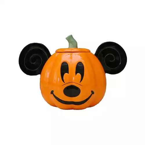 Disney Mickey Mouse Halloween Pumpkin Candy & Cookie Jar