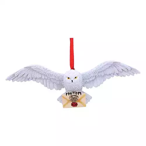 Nemesis Now Harry Potter Hedwig Hanging Ornament, Polyethylene Terephthalate, White, 13cm