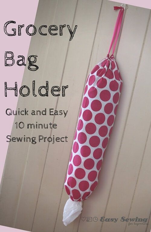 Keep your grocery bags under control with this super EASY sewing project!