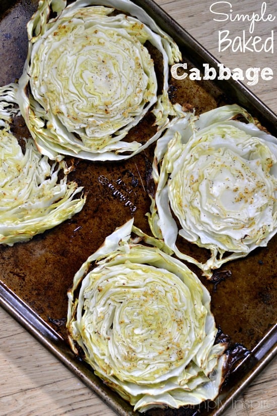 It is so easy to overeat on Thanksgiving so you might want to think about adding in a healthy side dish like this simple baked cabbage.