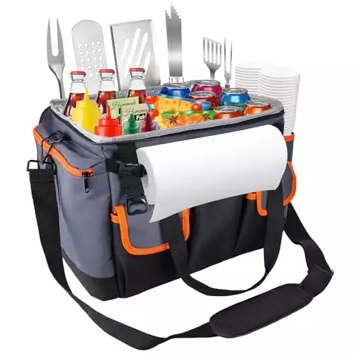 Large Grill and Picnic Caddy for Tailgating