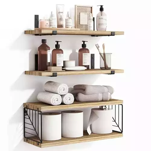 3+1 Tier Bathroom Floating Shelves