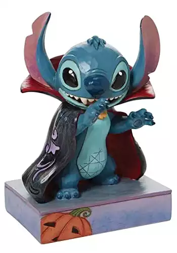 Jim Shore Disney Traditions Halloween Lilo and Stitch Vampire Figurine, 6.375 Inch, Multicolor