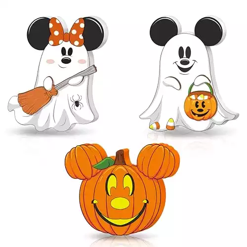 Halloween 3D Mouse Shaped Wooden Table Decor