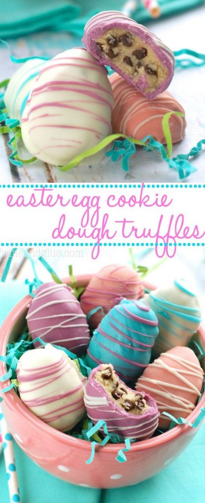 Easter Egg Treats | Easter Desserts | Party Food | Truffles | Cookie Dough | Chocolate Chip