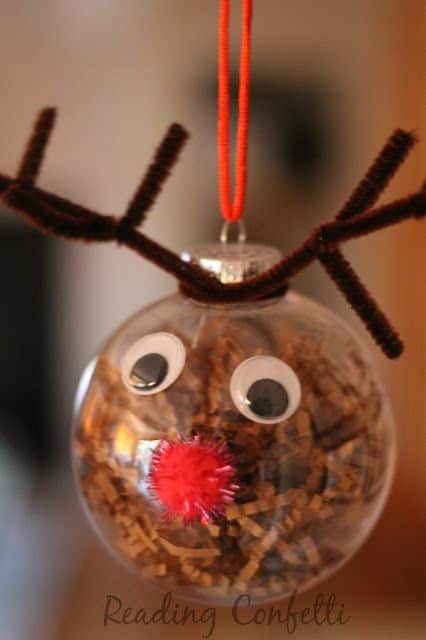 Oh my goodness how ADORABLE is this reindeer bauble! And so EASY to make too! Thanks for pinning!