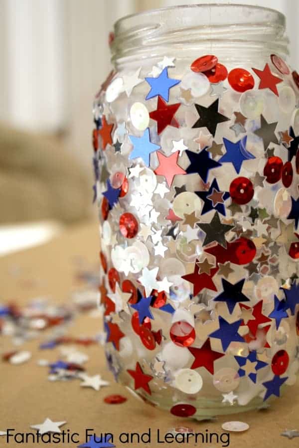 Easy Patriotic Jar Candle Craft